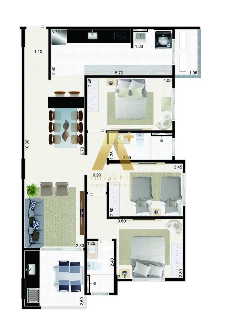 Apartamento à venda com 3 quartos, 96m² - Foto 12