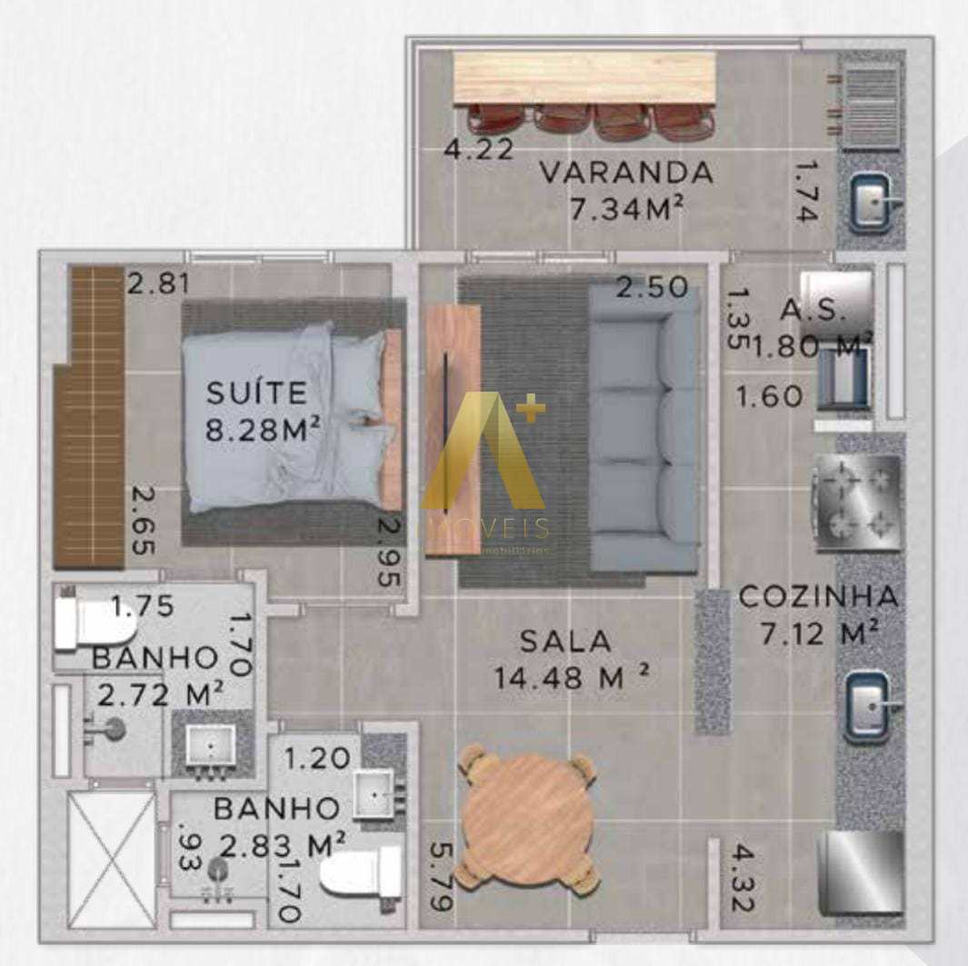 Apartamento à venda com 1 quarto, 53m² - Foto 14