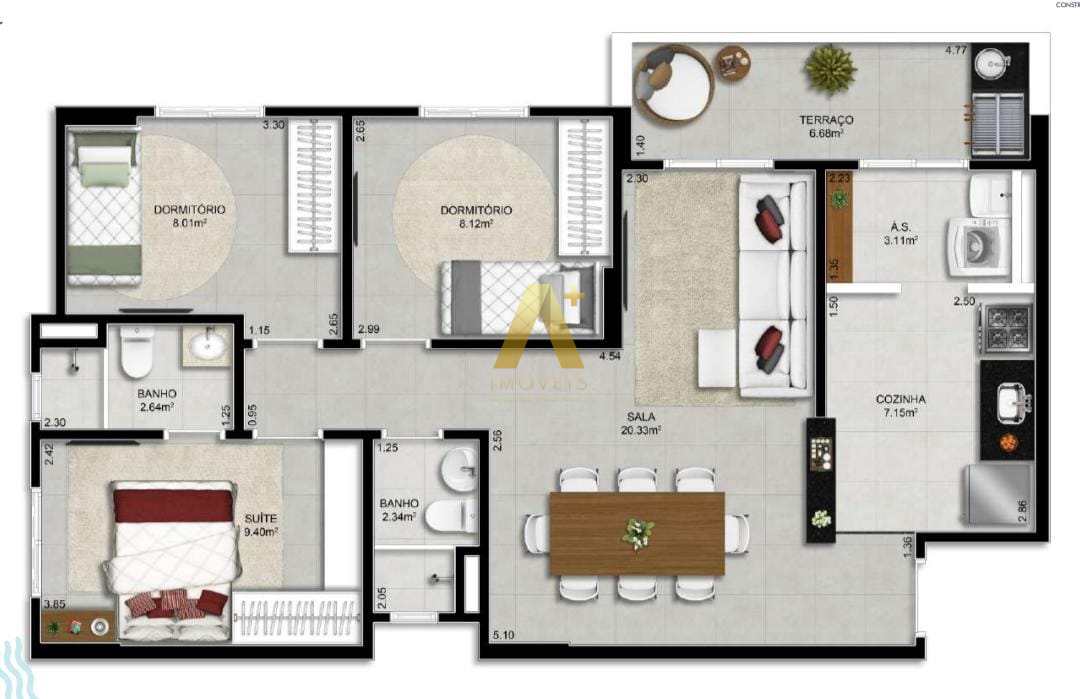 Apartamento à venda com 3 quartos, 81m² - Foto 14