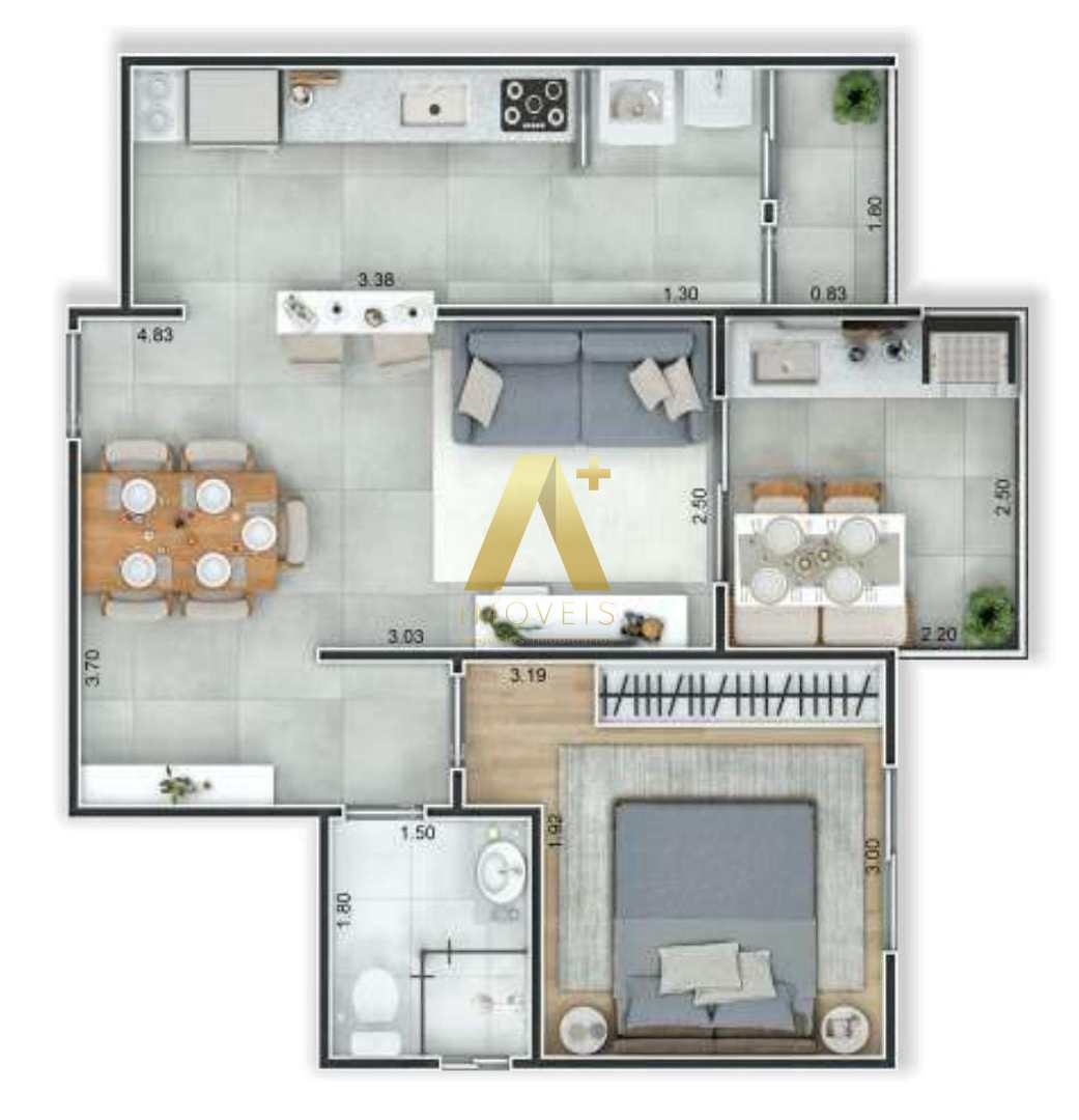 Apartamento à venda com 1 quarto, 47m² - Foto 15