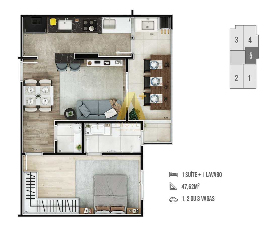 Apartamento à venda com 1 quarto, 70m² - Foto 19