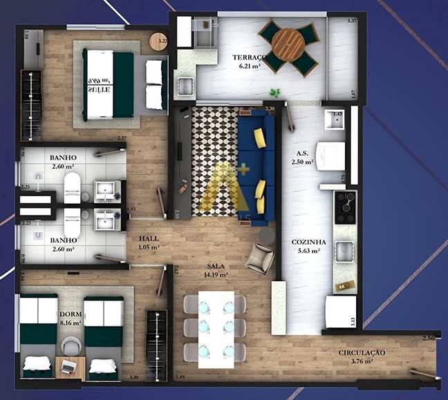 Apartamento à venda com 2 quartos, 65m² - Foto 15