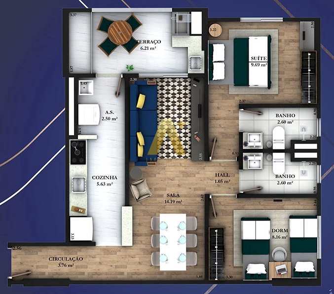 Apartamento à venda com 2 quartos, 65m² - Foto 14