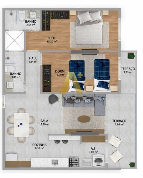 Apartamento à venda com 2 quartos, 79m² - Foto 13