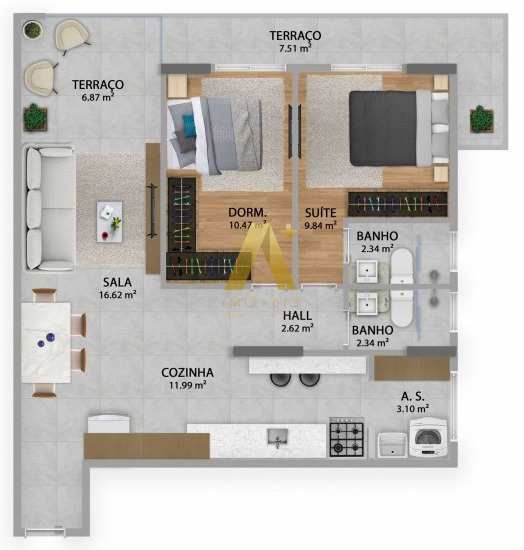 Apartamento à venda com 2 quartos, 79m² - Foto 13