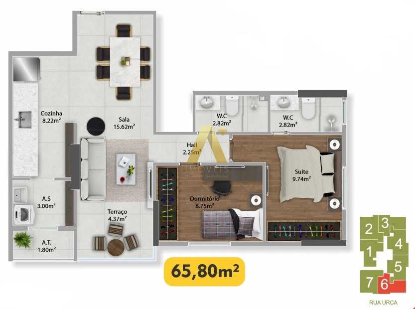 Apartamento à venda com 2 quartos, 65m² - Foto 12