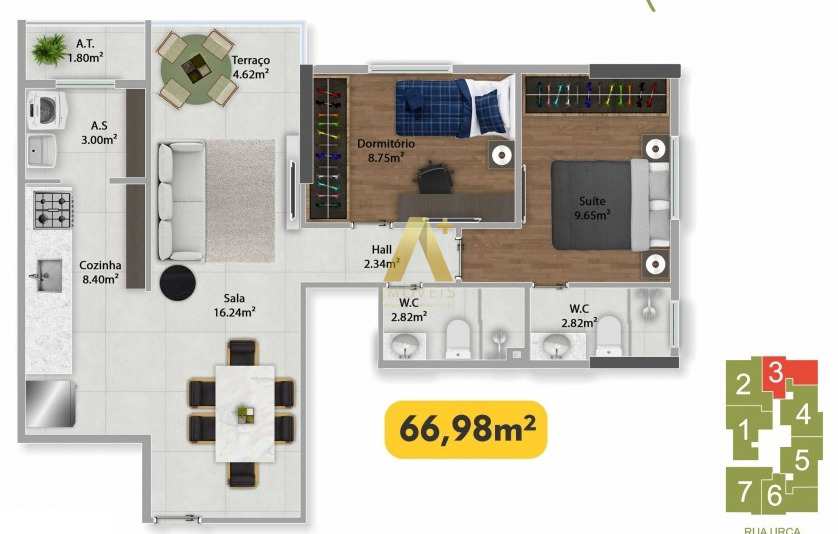 Apartamento à venda com 2 quartos, 66m² - Foto 13