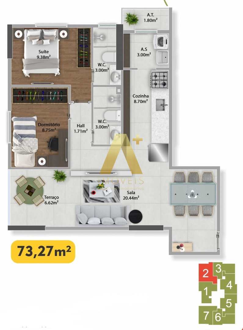 Apartamento à venda com 2 quartos, 73m² - Foto 13