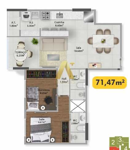 Apartamento à venda com 2 quartos, 71m² - Foto 12