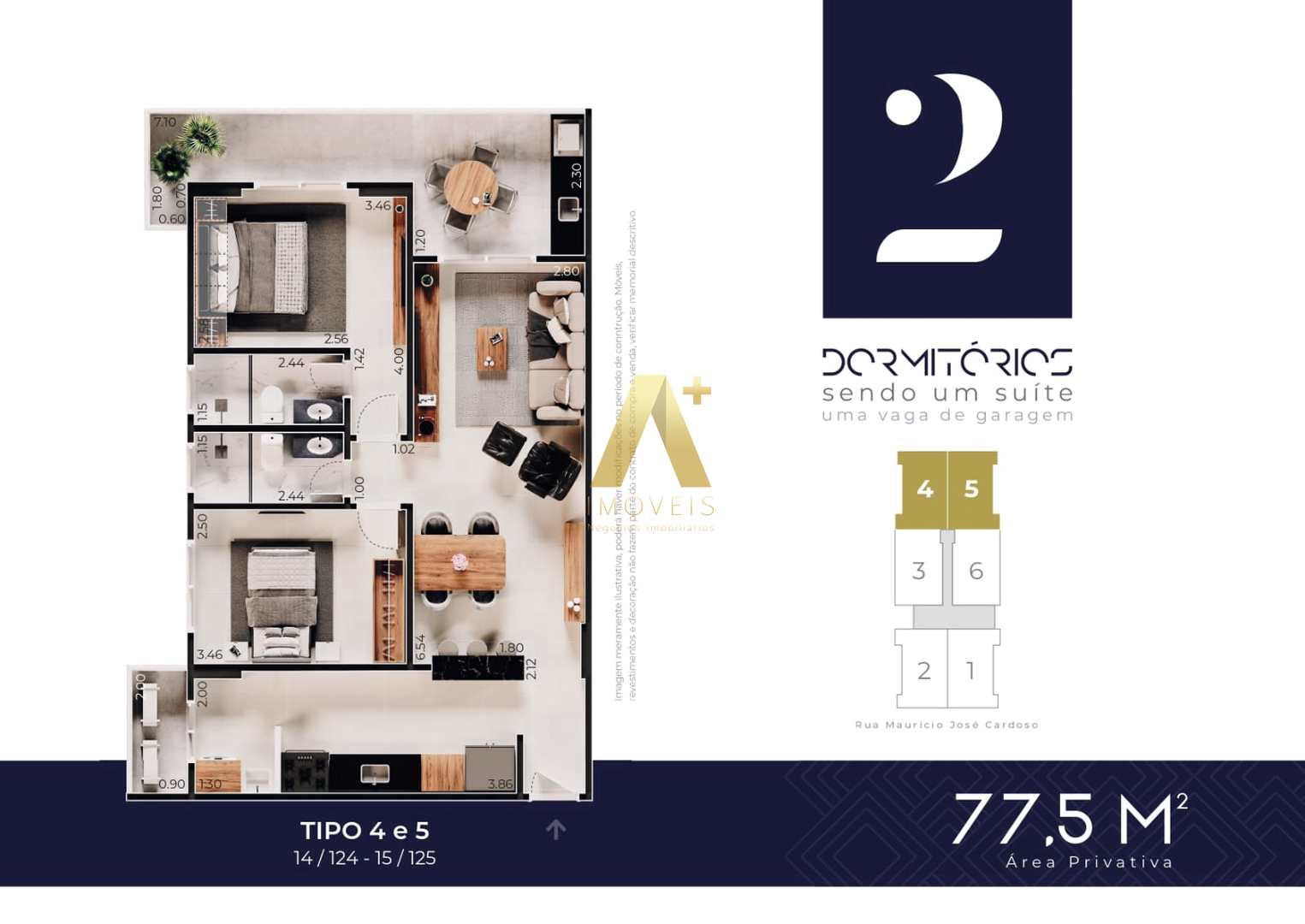 Apartamento à venda com 2 quartos, 77m² - Foto 5