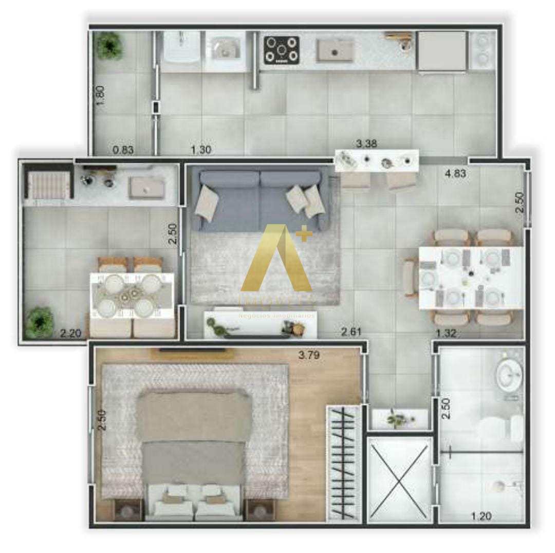 Apartamento à venda com 1 quarto, 47m² - Foto 15