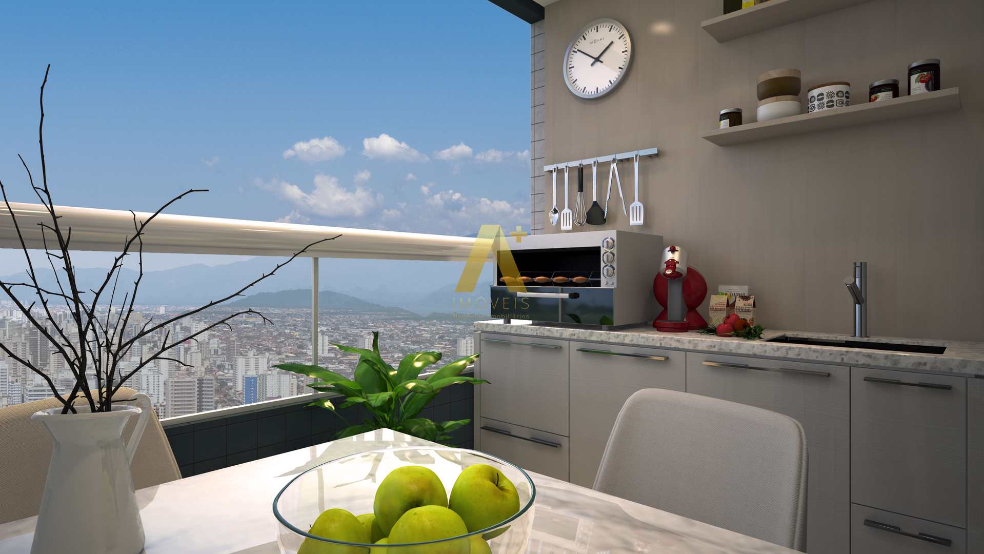Apartamento com 1 dorm, Aviação, Praia Grande - R$ 392 mil, Cod: 695