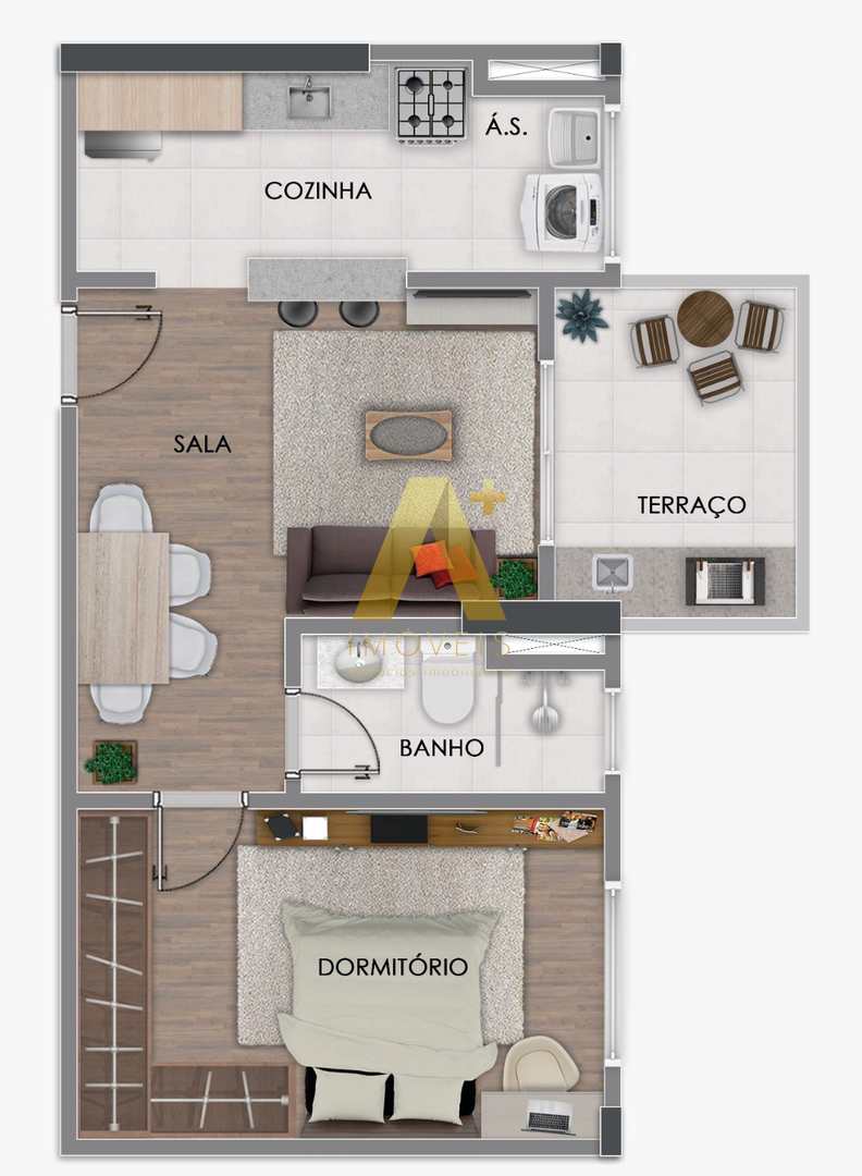 Apartamento à venda com 1 quarto, 38m² - Foto 13