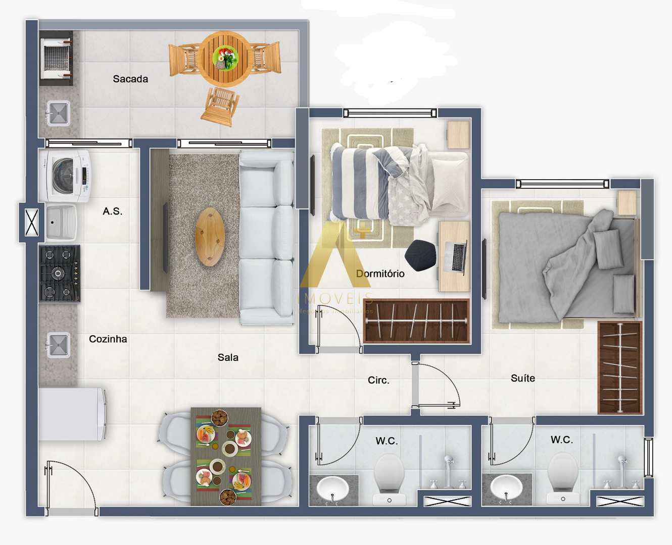 Apartamento à venda com 2 quartos, 57m² - Foto 12