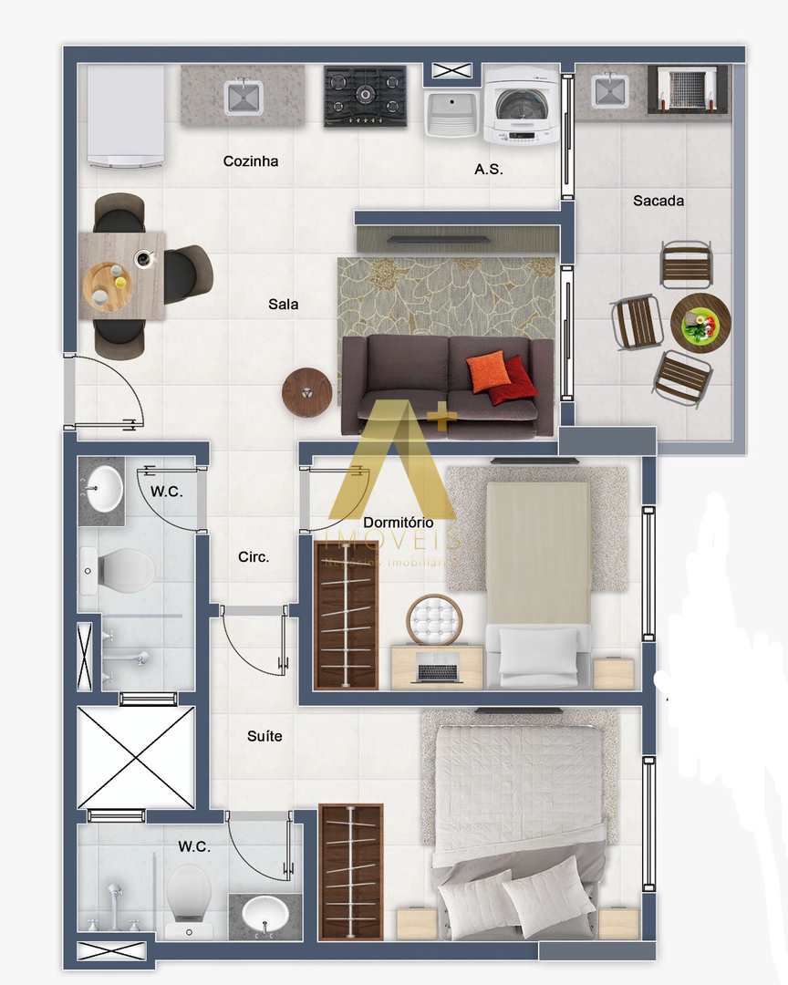 Apartamento à venda com 2 quartos, 57m² - Foto 12