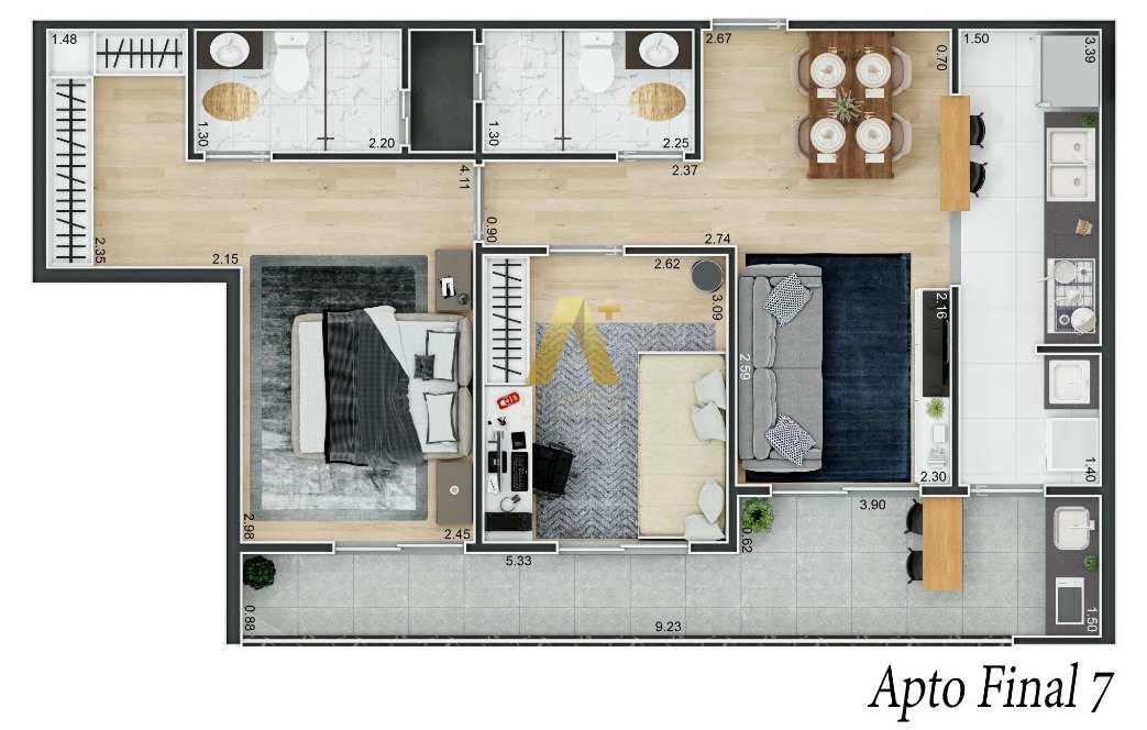 Apartamento à venda com 2 quartos, 69m² - Foto 15