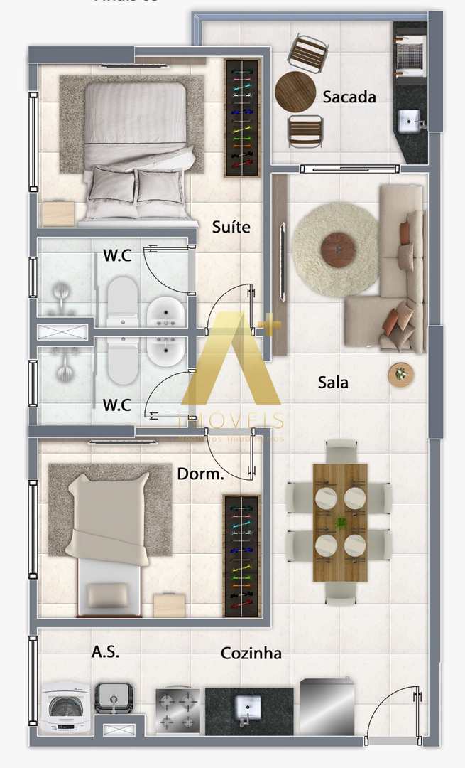 Apartamento à venda com 2 quartos, 58m² - Foto 11