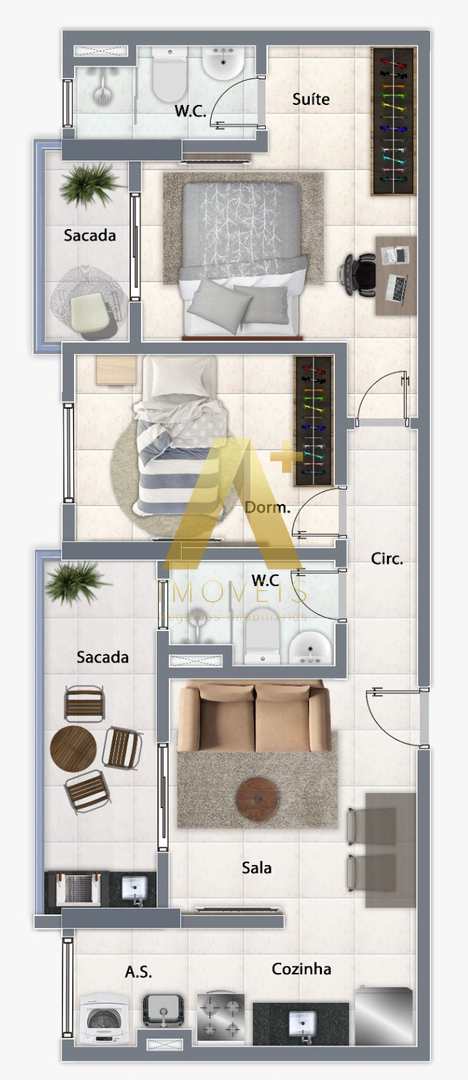 Apartamento à venda com 2 quartos, 61m² - Foto 10