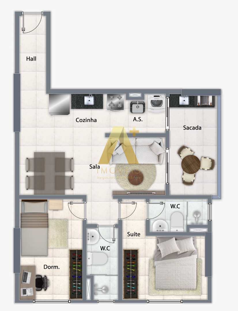 Apartamento à venda com 2 quartos, 64m² - Foto 11