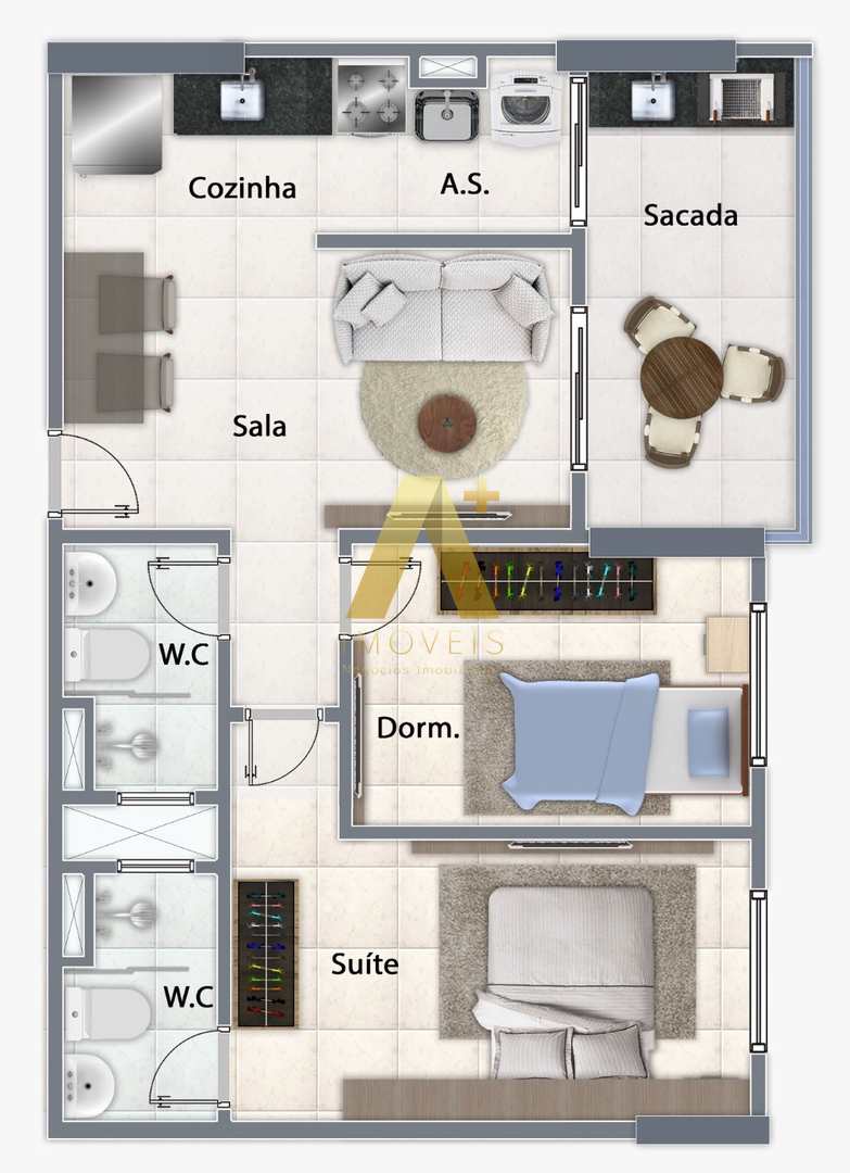 Apartamento à venda com 2 quartos, 59m² - Foto 11