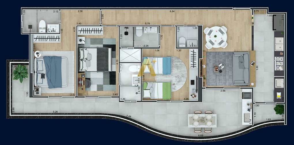 Apartamento à venda com 3 quartos, 109m² - Foto 23