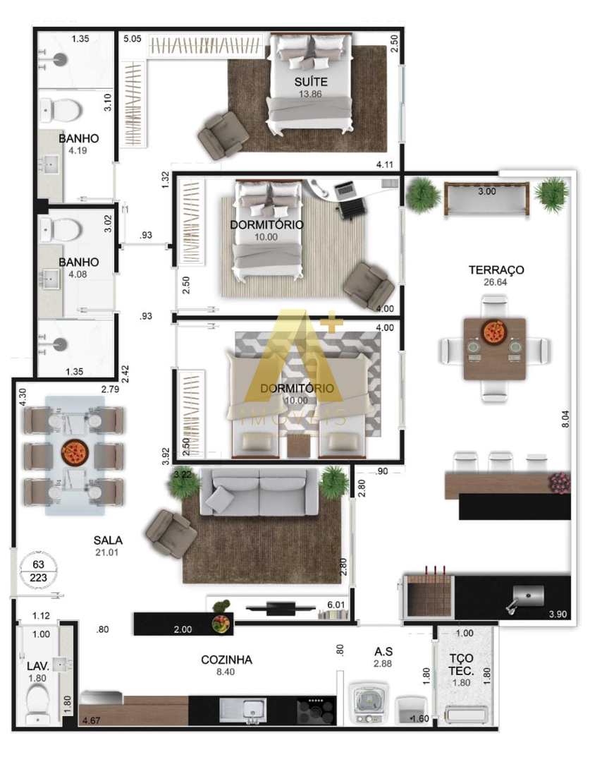 Apartamento à venda com 3 quartos, 240m² - Foto 18