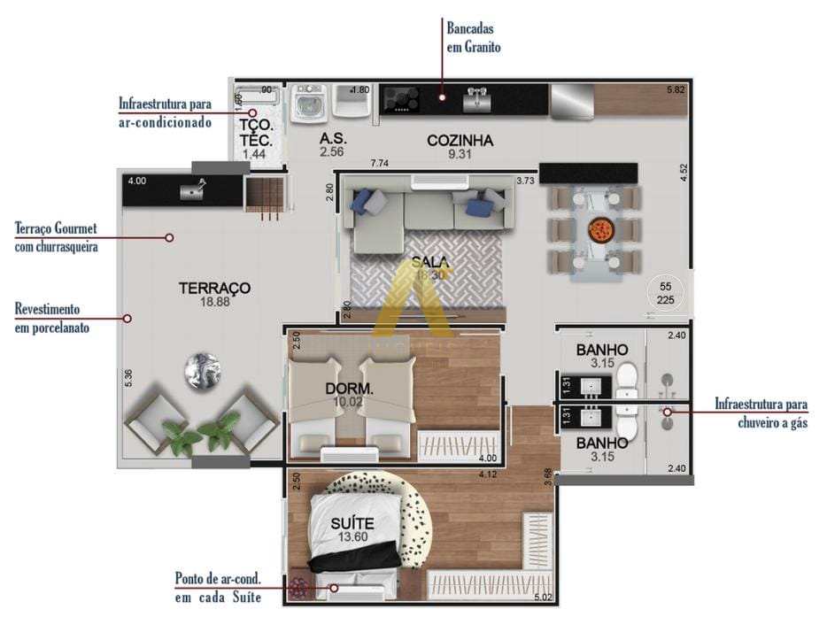 Apartamento à venda com 2 quartos, 90m² - Foto 23