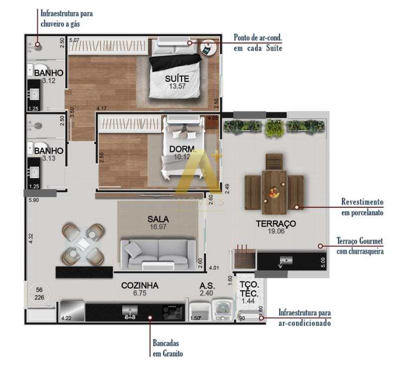 Apartamento à venda com 2 quartos, 87m² - Foto 24