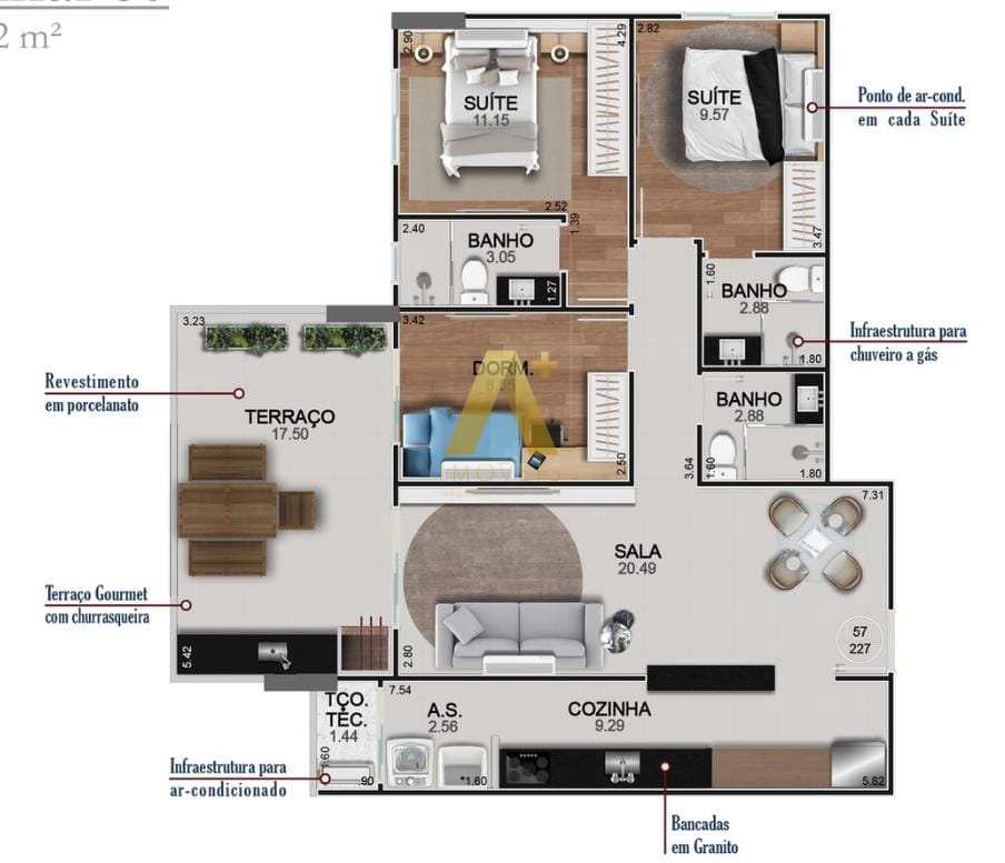 Apartamento à venda com 3 quartos, 102m² - Foto 24