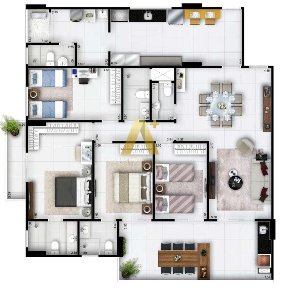 Apartamento à venda com 4 quartos, 153m² - Foto 25