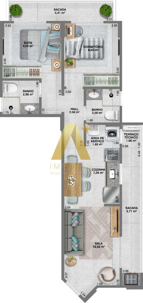 Apartamento à venda com 2 quartos, 63m² - Foto 16