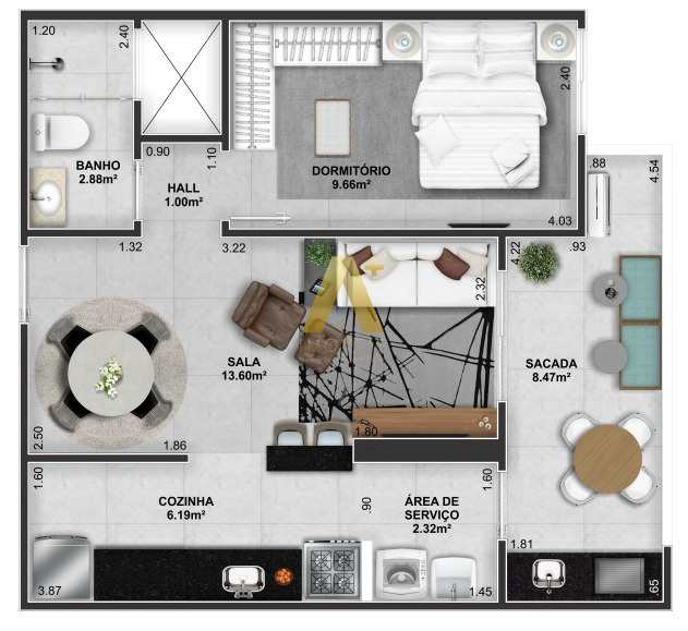 Apartamento à venda com 1 quarto, 50m² - Foto 12