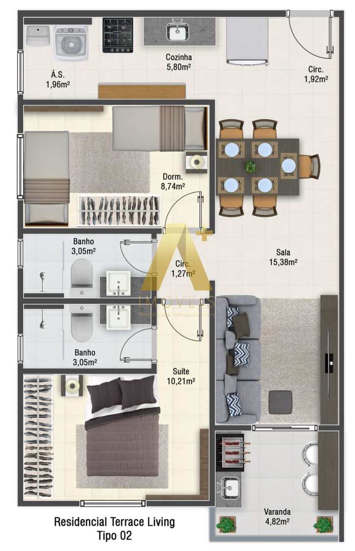 Apartamento à venda com 2 quartos, 63m² - Foto 12