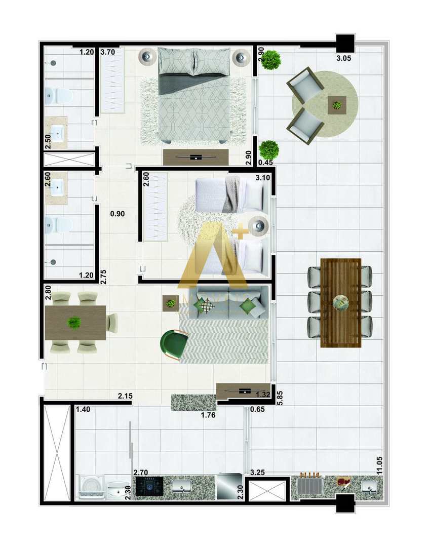 Apartamento à venda com 2 quartos, 94m² - Foto 15