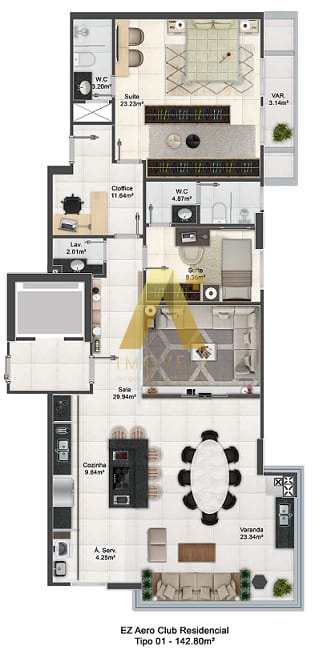 Apartamento à venda com 3 quartos, 142m² - Foto 37