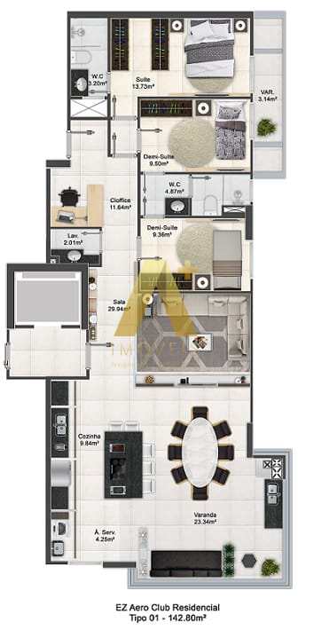 Apartamento à venda com 3 quartos, 142m² - Foto 38