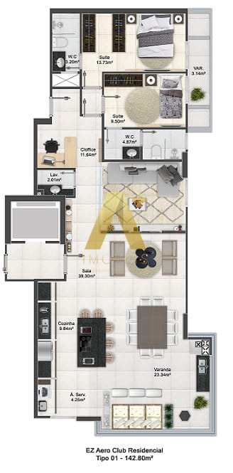 Apartamento à venda com 3 quartos, 142m² - Foto 36