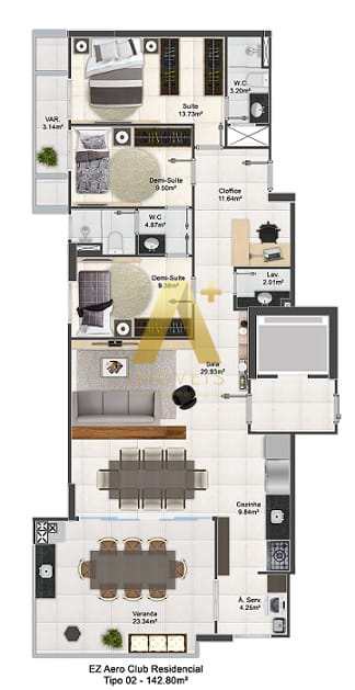 Apartamento à venda com 3 quartos, 142m² - Foto 35