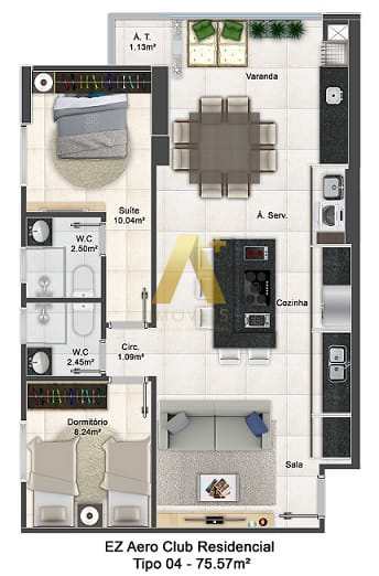 Apartamento à venda com 2 quartos, 75m² - Foto 35