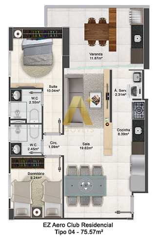 Apartamento à venda com 2 quartos, 75m² - Foto 36