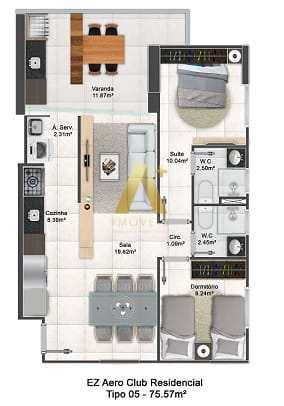 Apartamento à venda com 2 quartos, 75m² - Foto 35