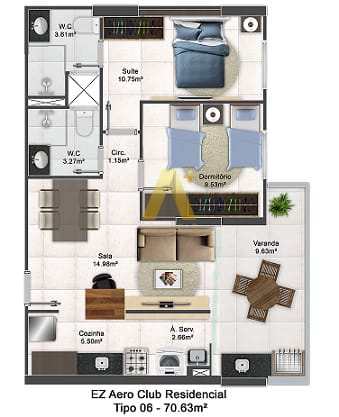 Apartamento à venda com 2 quartos, 70m² - Foto 34