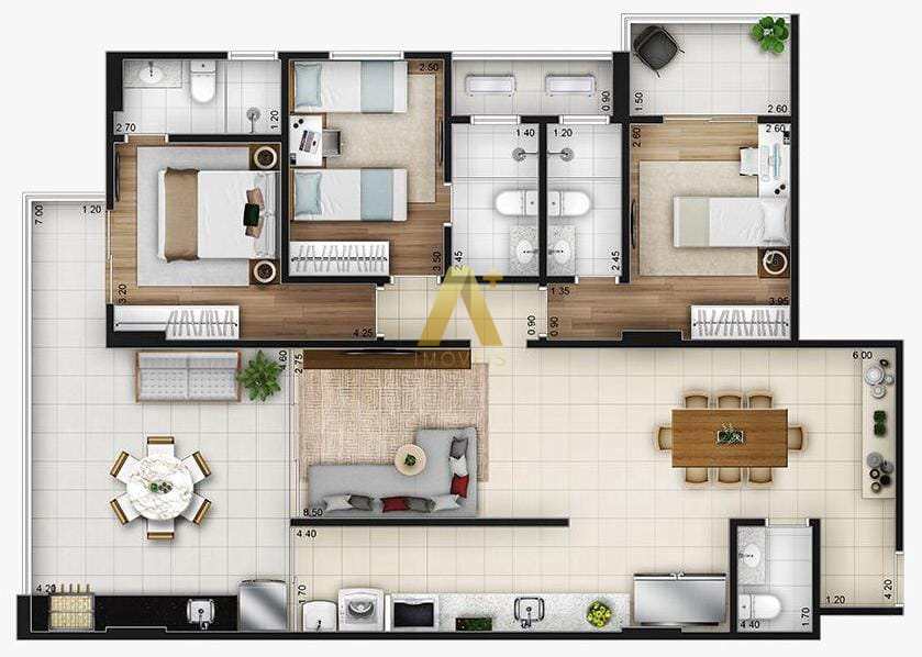 Apartamento à venda com 3 quartos, 126m² - Foto 32