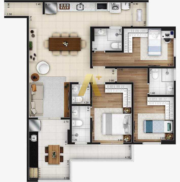 Apartamento à venda com 3 quartos, 104m² - Foto 32