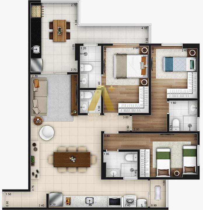 Apartamento à venda com 3 quartos, 104m² - Foto 34