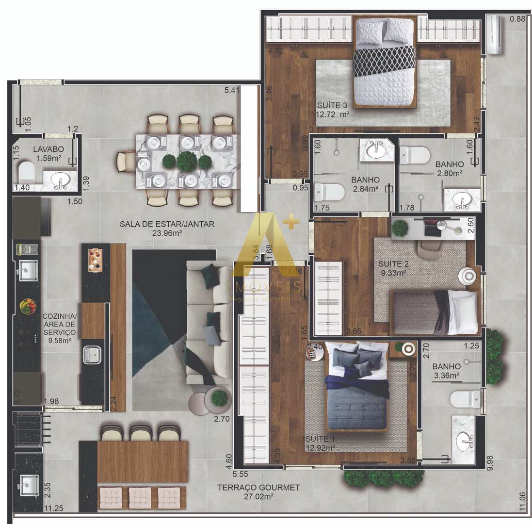 Apartamento à venda com 3 quartos, 120m² - Foto 30