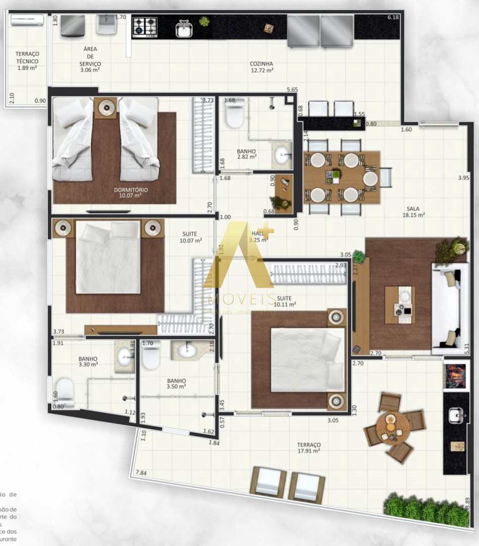 Apartamento à venda com 3 quartos, 198m² - Foto 10