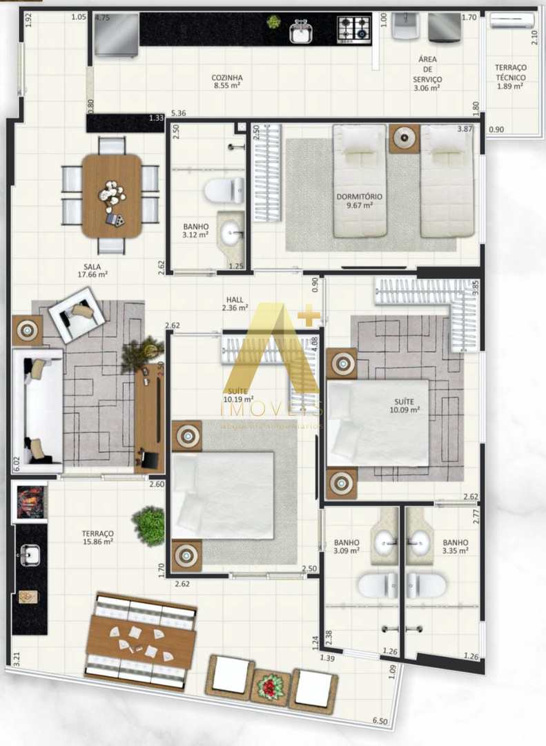 Apartamento à venda com 3 quartos, 98m² - Foto 10