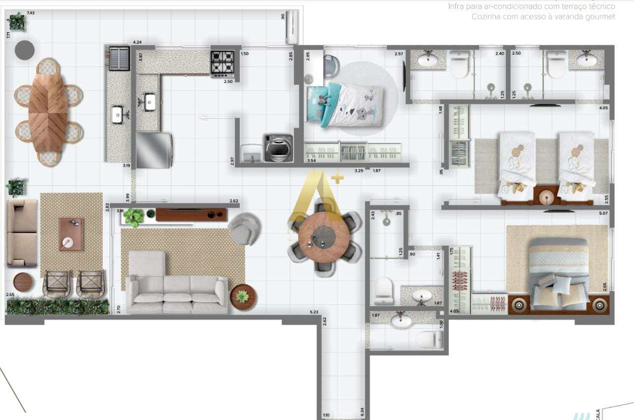 Apartamento à venda com 3 quartos, 119m² - Foto 14