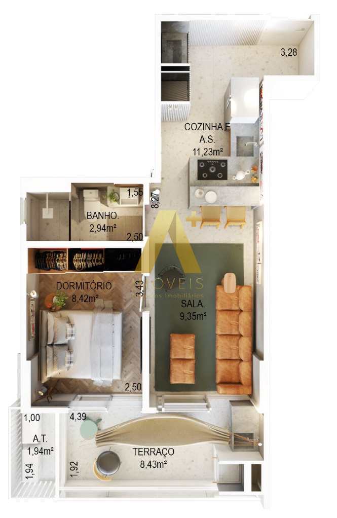 Apartamento à venda com 1 quarto, 47m² - Foto 17